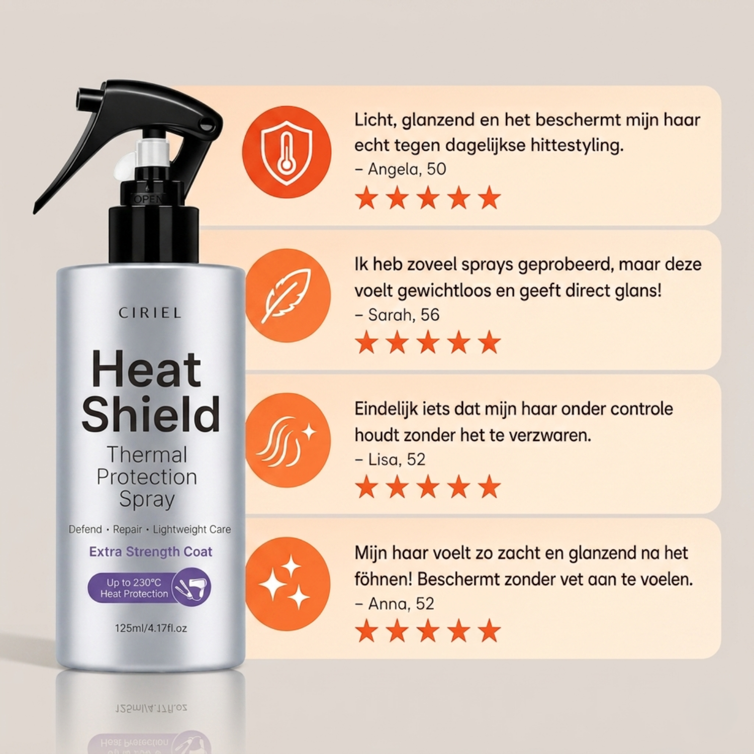 Spray protecteur de chaleur