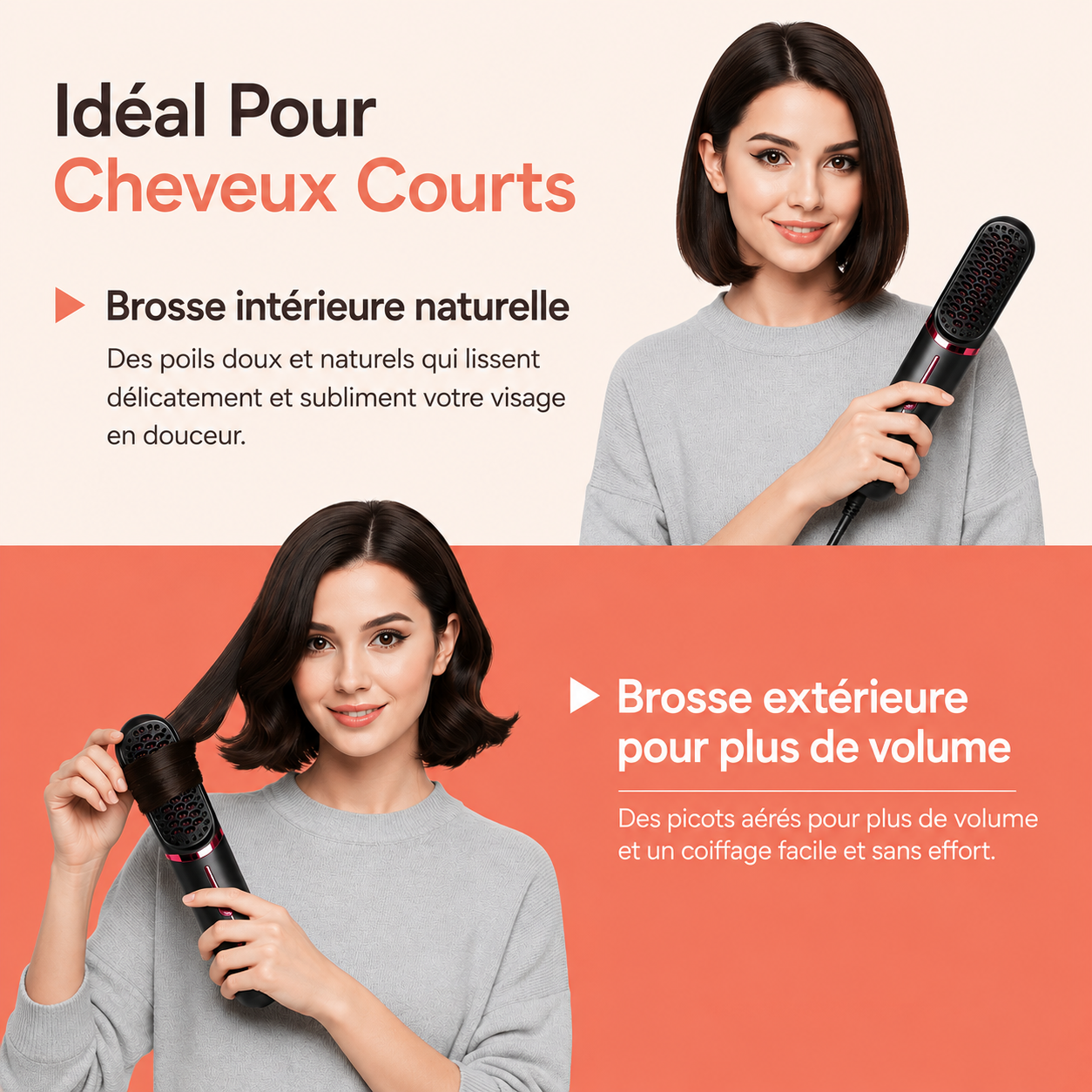 Soleya AirBrush™ Pro | Brosse coiffante sans fil