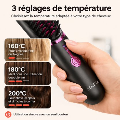 Soleya AirBrush™ Pro | Brosse coiffante sans fil