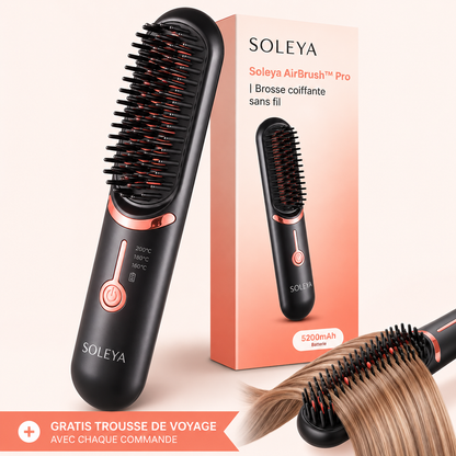 Soleya AirBrush™ Pro | Brosse coiffante sans fil