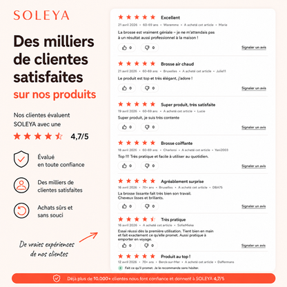 Soleya AirBrush™ Pro | Brosse coiffante sans fil