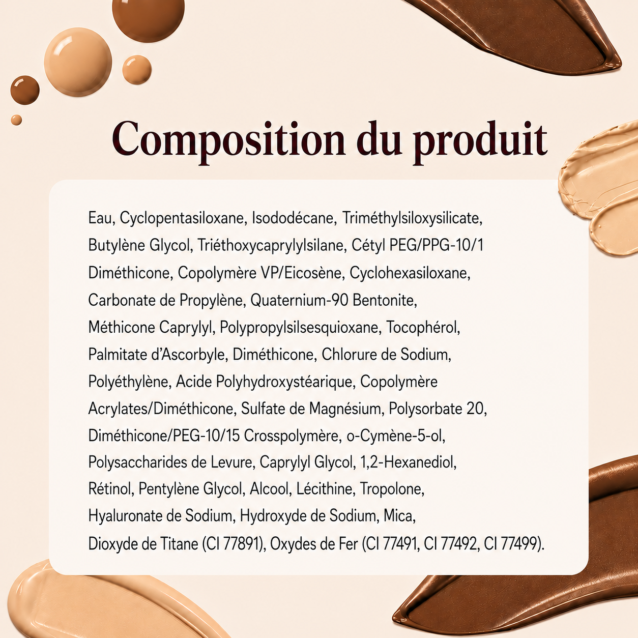 Crème bronzante pour le corps