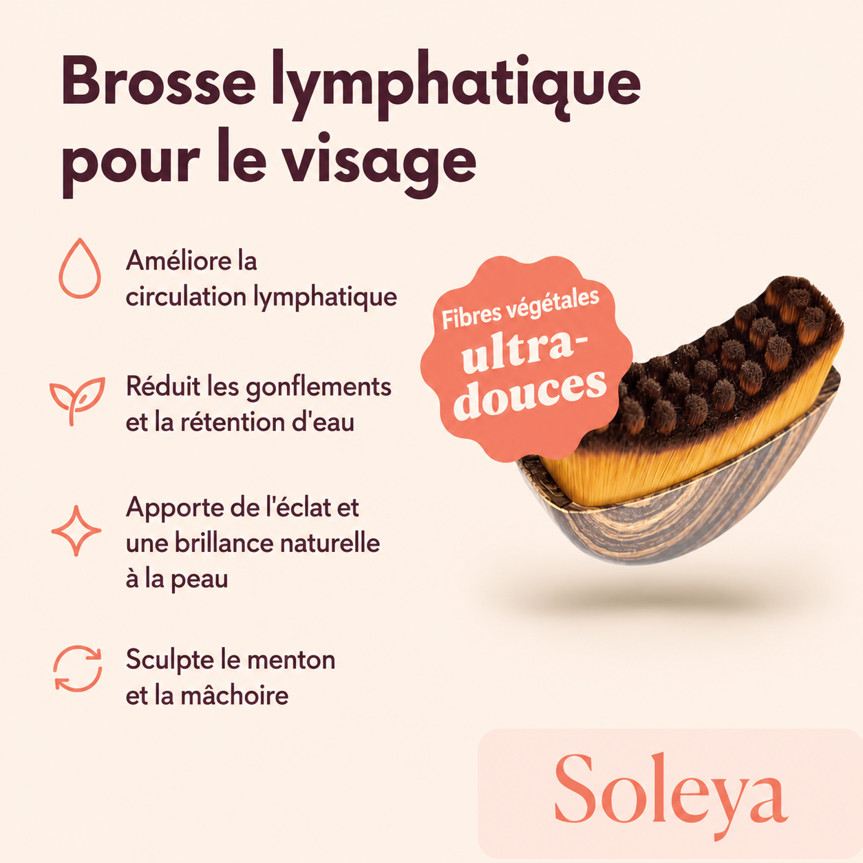 Soleya™ - Brosse de drainage lymphatique