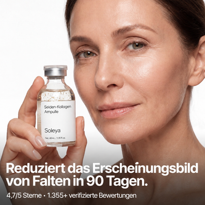 Seiden-Kollagen Ampulle am Gesicht