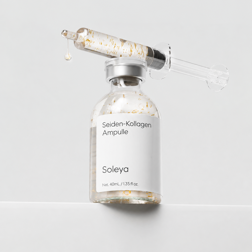 Fläschchen und Pipette Seiden-Kollagen Ampulle