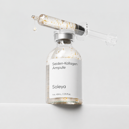 Fläschchen und Pipette Seiden-Kollagen Ampulle