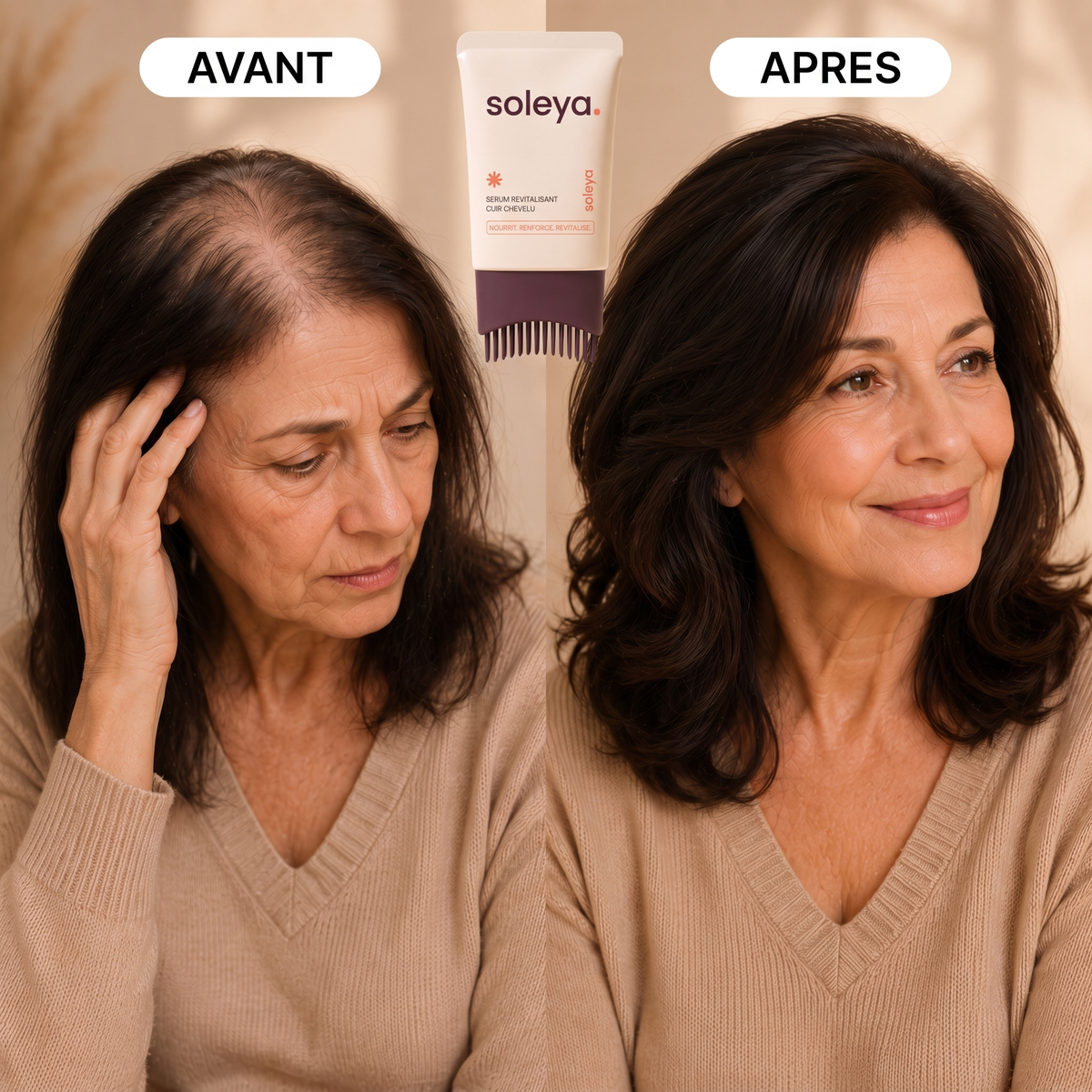 Avant apres cheveux Soleya
