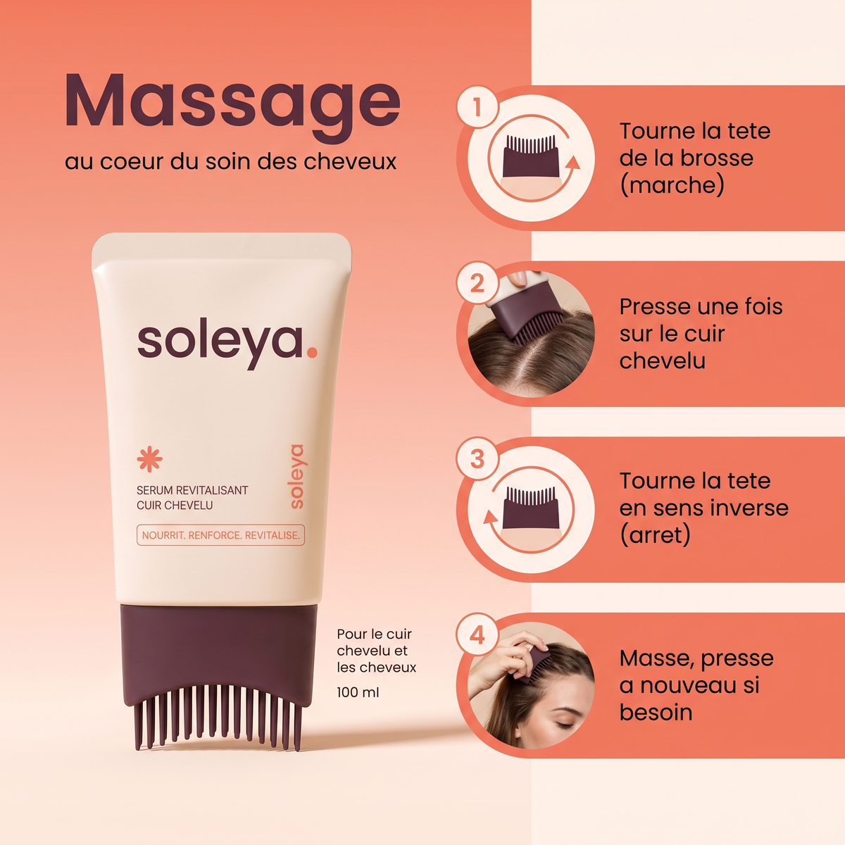 Massage cuir chevelu Soleya