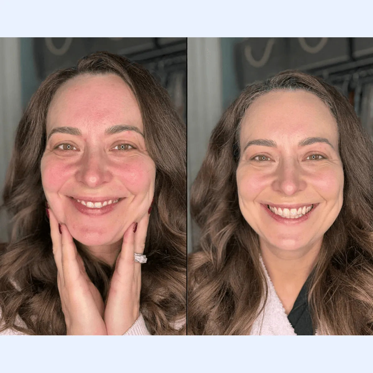 Résultat naturel sur peau claire