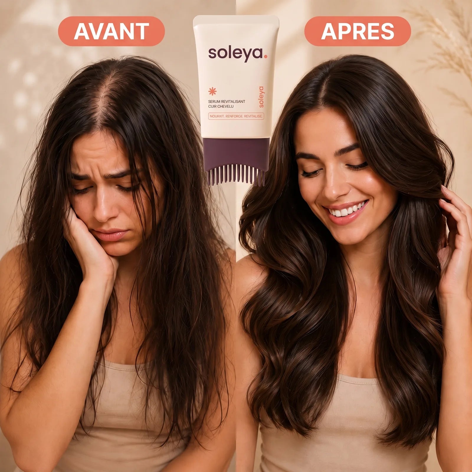 Resultats du serum cuir chevelu Soleya